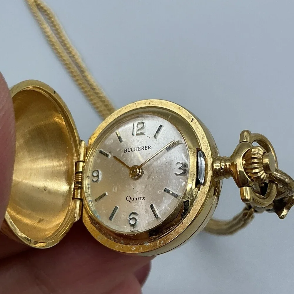 Vintage Bucherer Womens Watch 20mm Ball Pendant NOT RUNNING FOR PARTS